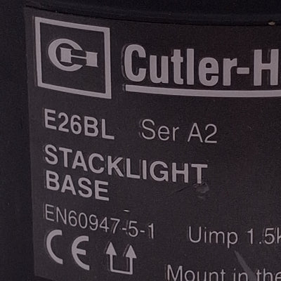 Used Cutler-Hammer E26BL LED Stacklight Base Module, 12-240VAC/VDC, ø56mm