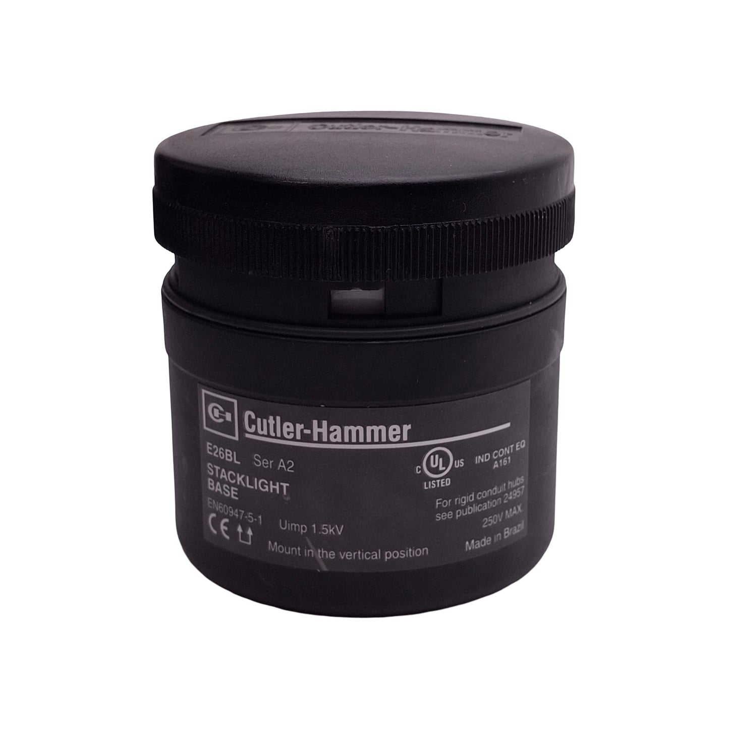 Used Cutler-Hammer E26BL LED Stacklight Base Module, 12-240VAC/VDC, ø56mm