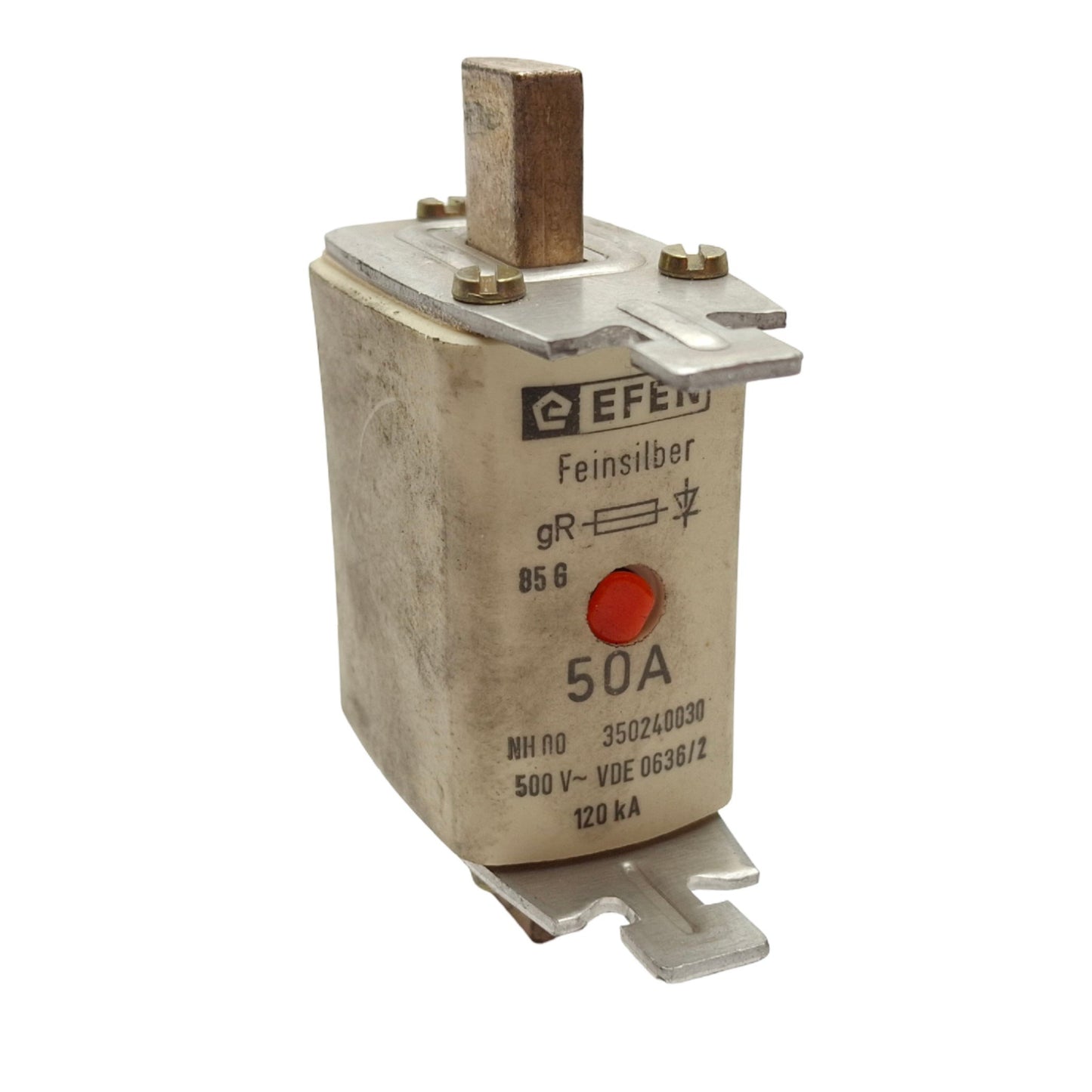 Used Lot of 3 Efen 350240030 Box Style Fuse, 50AMP, 500VAC, 440VDC