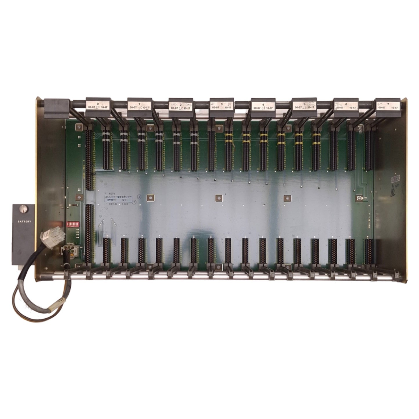 Used Allen Bradley 1771-AD I/O Chassis 16 Input/Output Slots, 1 Controller Slot