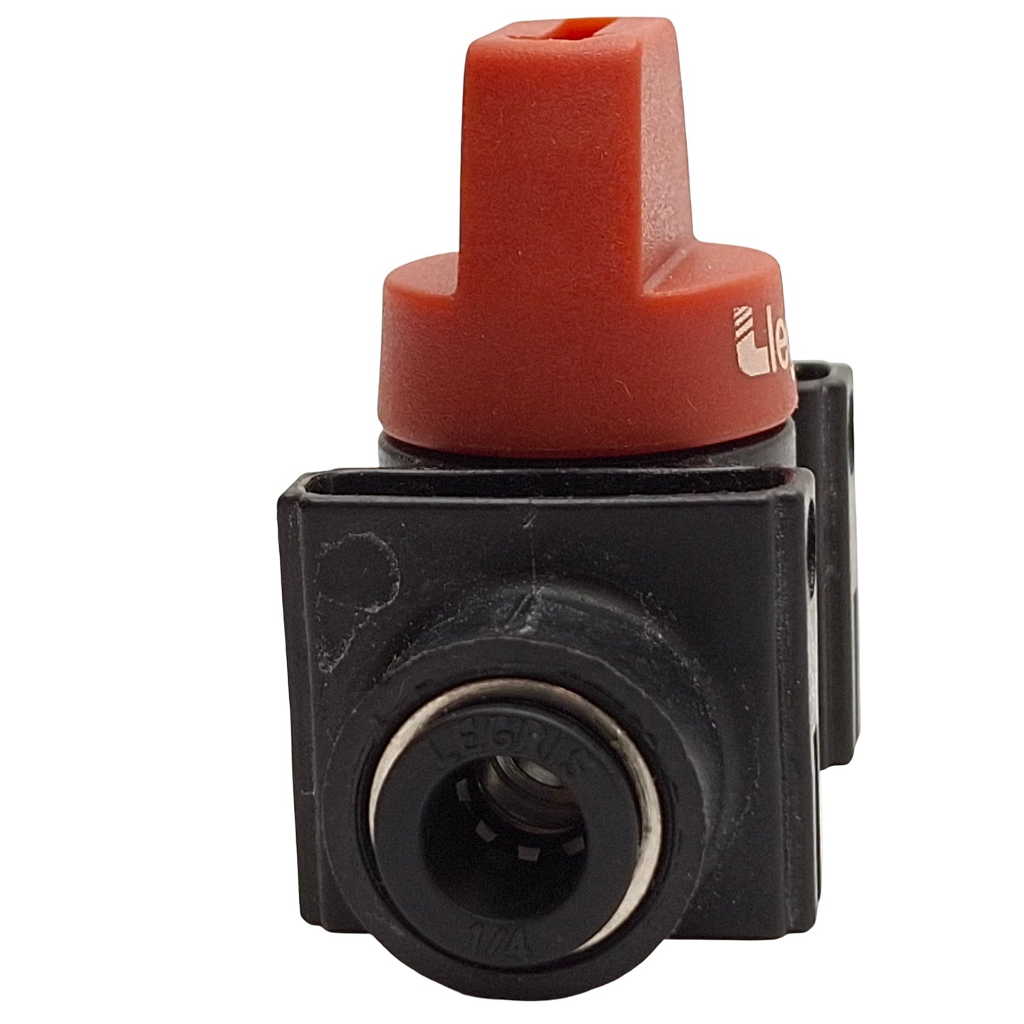Used Lot of 2 Legris 79135600 Mini Ball Valve, 1/4 inch P2C Tube, 145 PSI, 3/2 Way