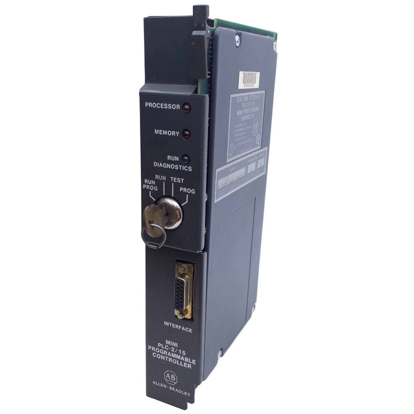 Used Allen Bradley 1771-LV Mini-PLC-2/15 Processor 2A, 2048 words, CMOS RAM