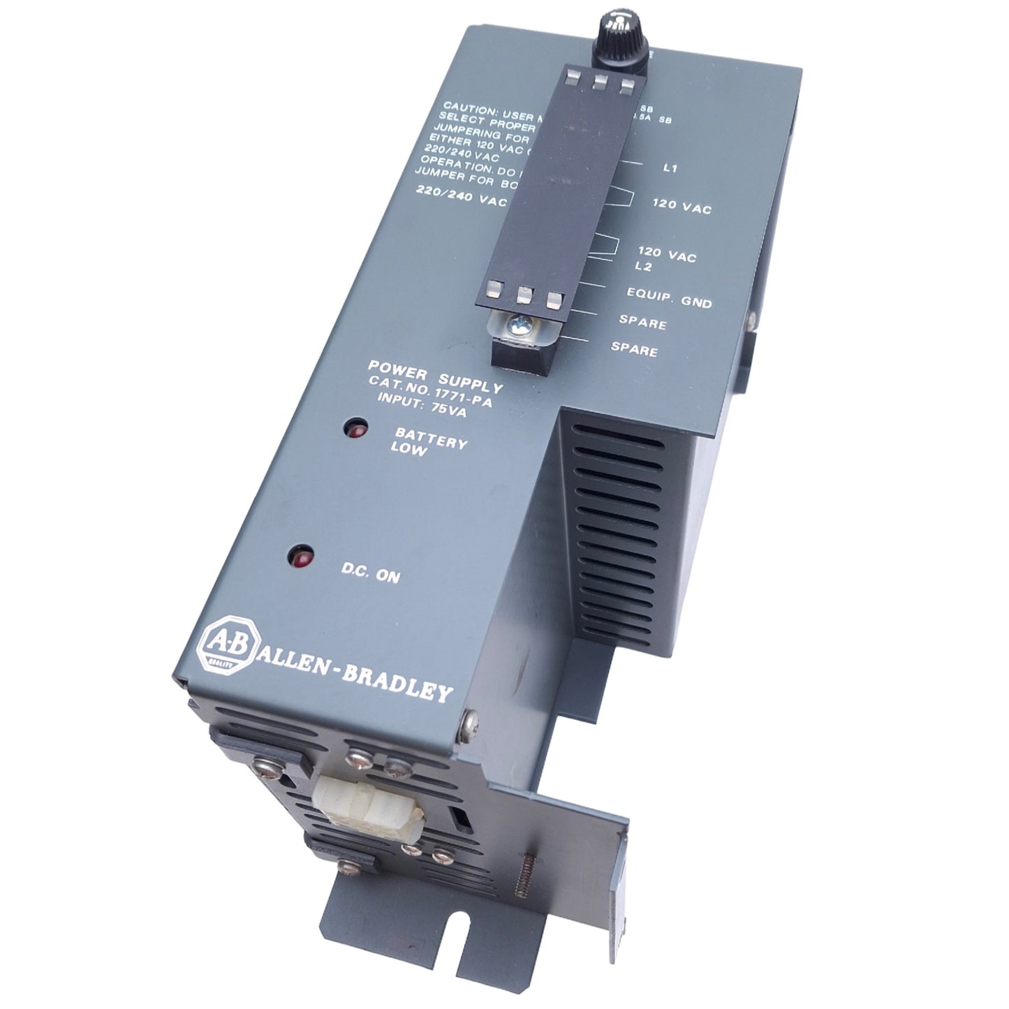 Used Allen Bradley 1771-PA Power Supply Module 75VAC Input, 120VAC 1A 220/240 0.5A