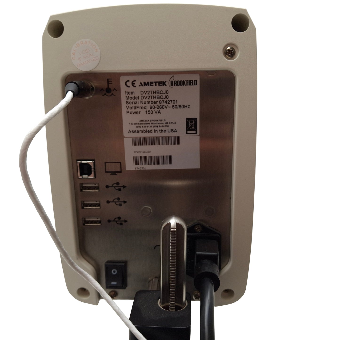 Used Brookfield DV2THBCP Plate & Cone Viscometer With CPA-51Z Spindle 204-4,000,000cP