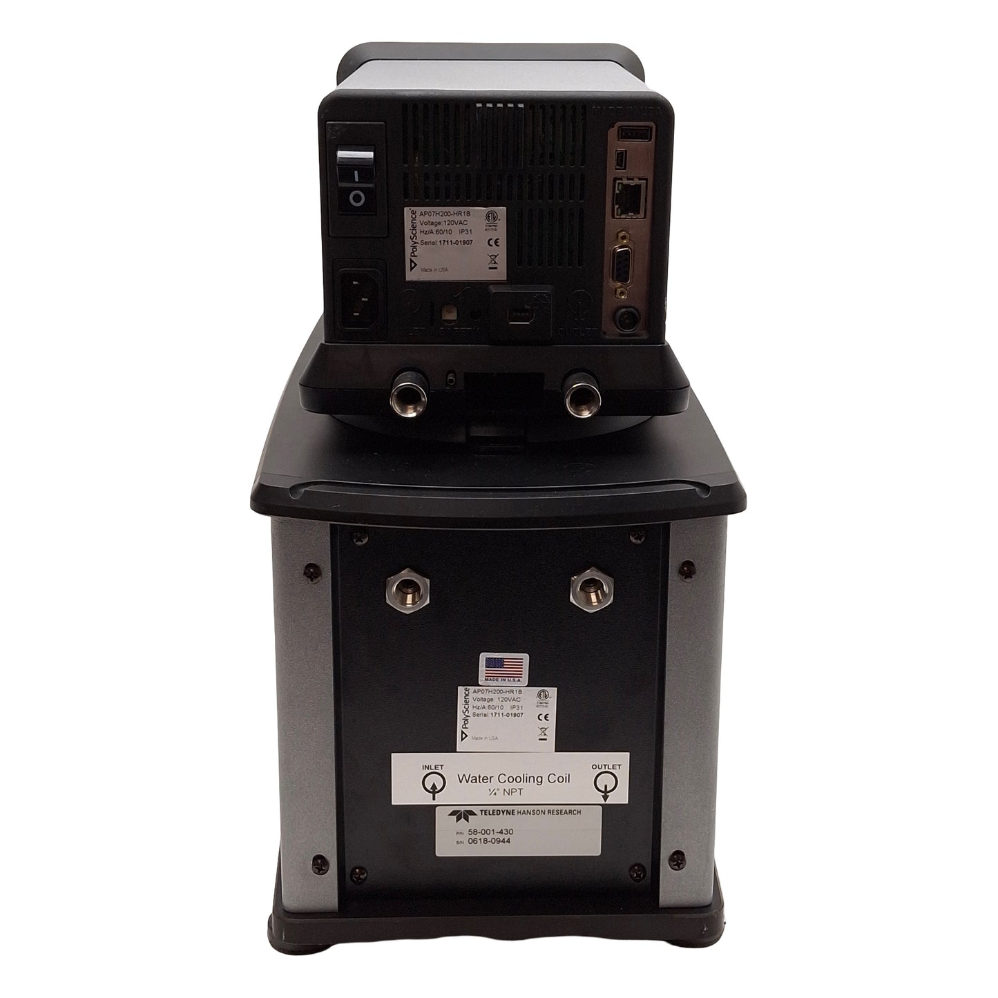 Used PolyScience AP07H200-HR1B Heated Circulating Bath 7-Liter, 200°C, 1/4NPT, 120VAC