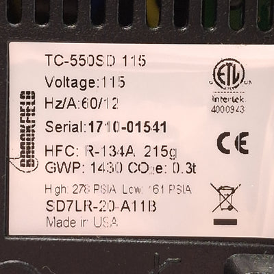 Used Brookfield TC-550SD-115 Heated/Chilled Circulating Bath, 7L, -20°C~170°C, 115VAC