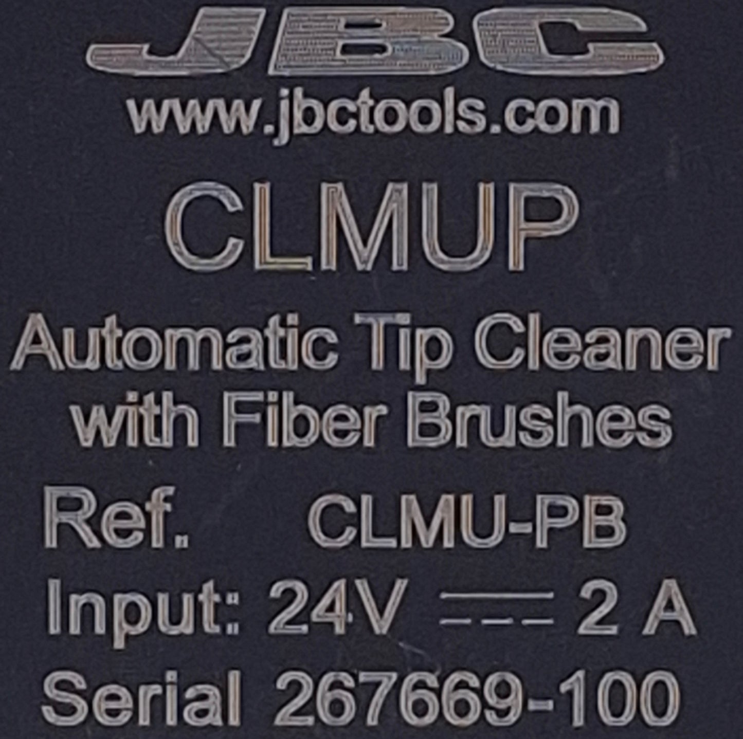 Used JBC CLMU-PB Automatic Tip Cleaner With Fiber Brush ø50mm Brush, 100-240VAC Input