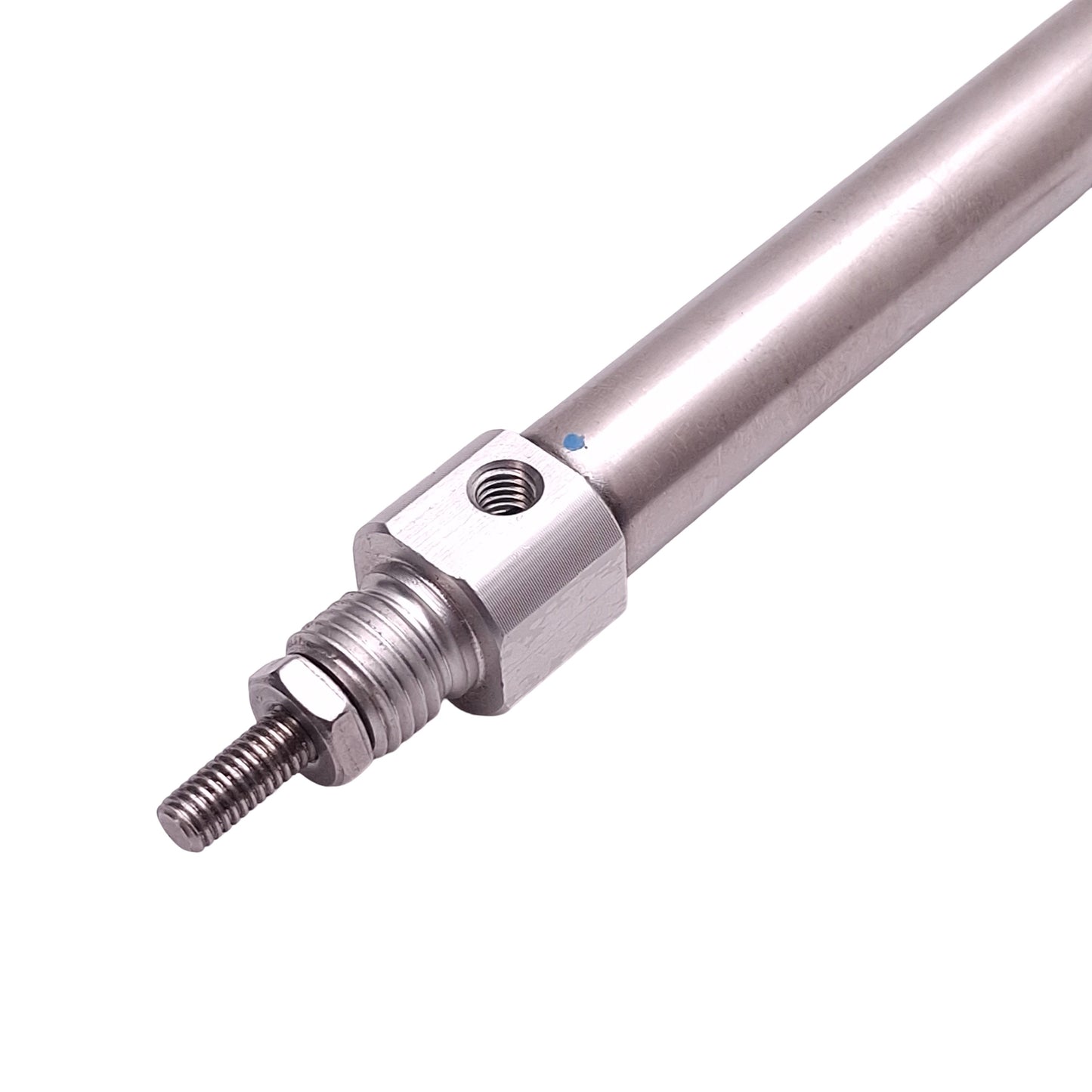 Used SMC NCMB044-0700 Pneumatic Cylinder, ø7/16in Bore, 7in Stroke, #10-32, 250psi