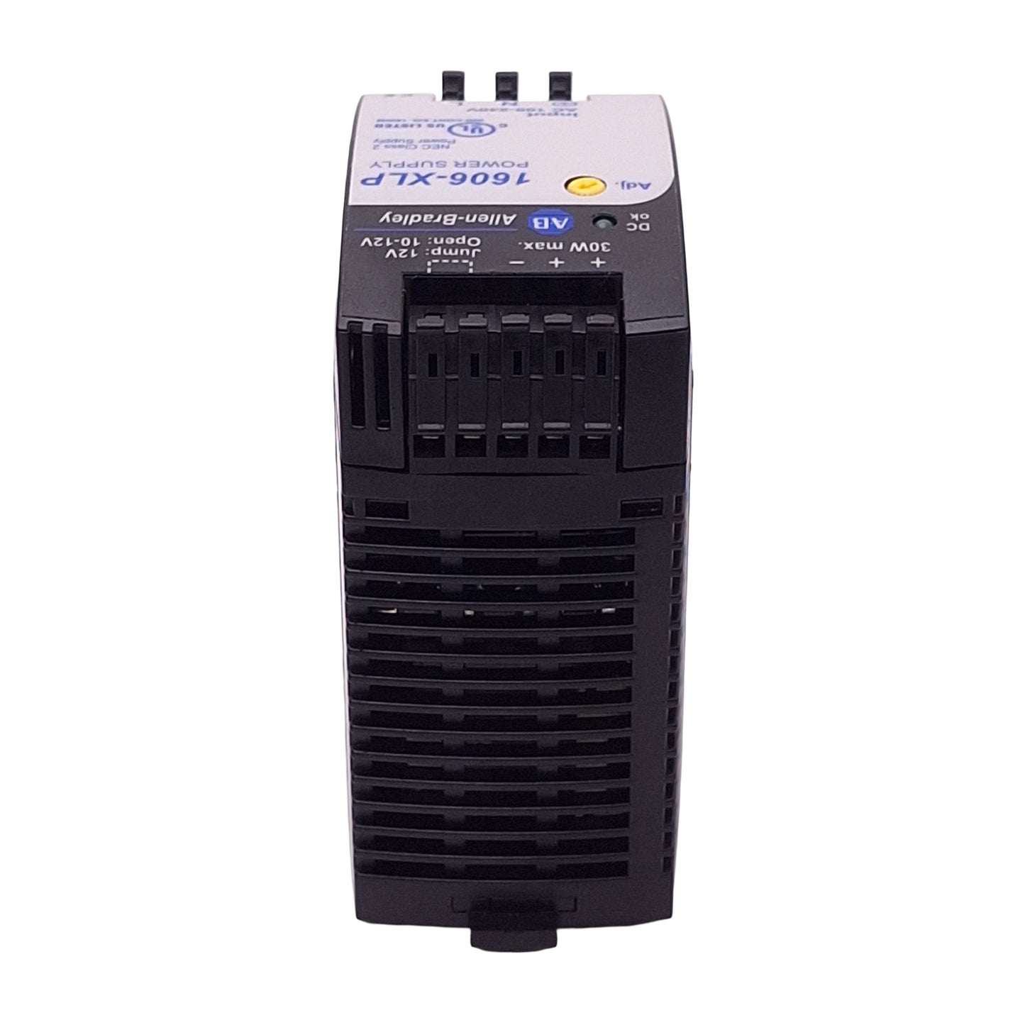 Used Allen Bradley 1606-XLP30B Power Supply, 100-240VAC In, 3A 10-12VDC 30W Out