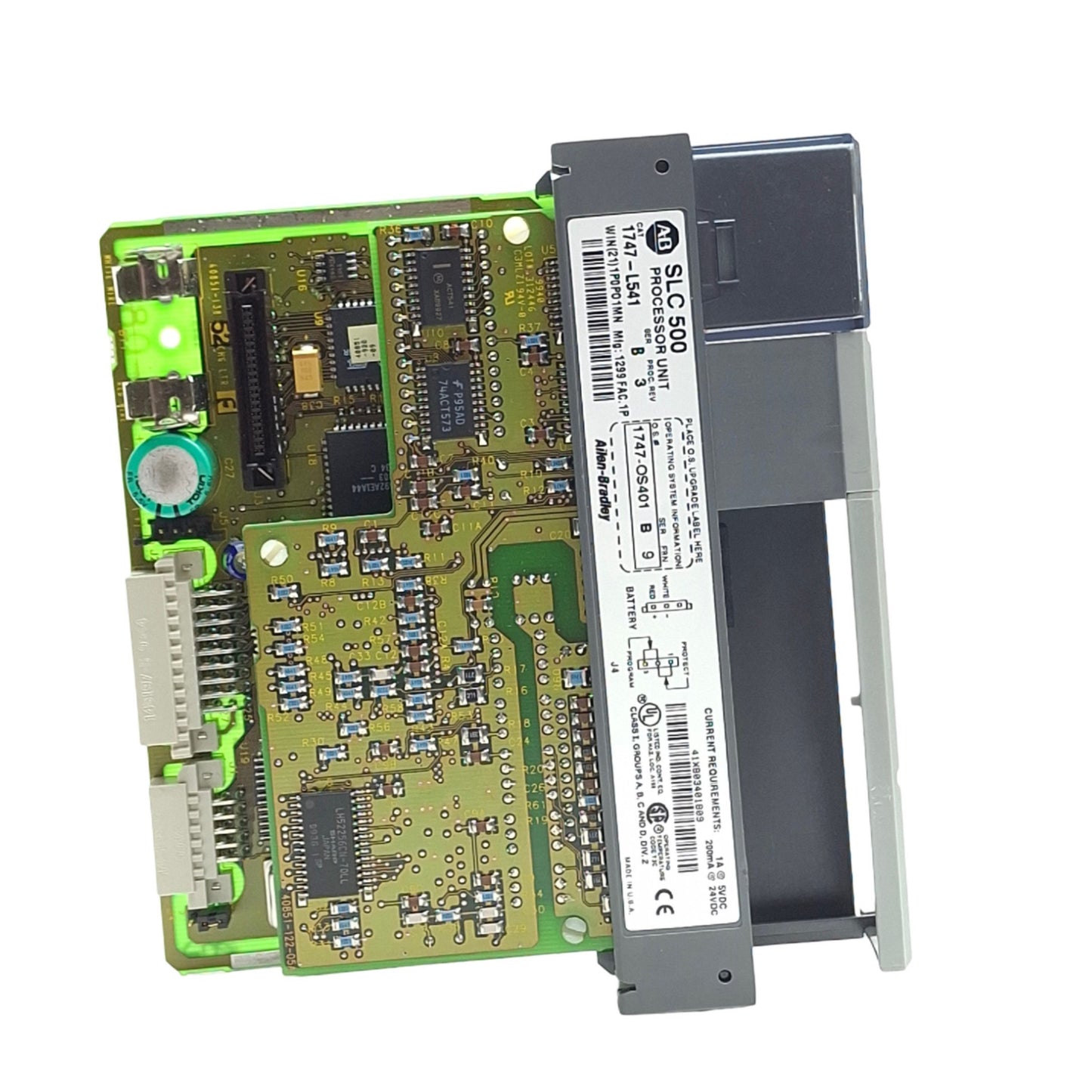 Used Allen Bradley 1747-L541 Ser B Rev 3 SLC 500 5/04 PLC Processor RS-232 *No Key*