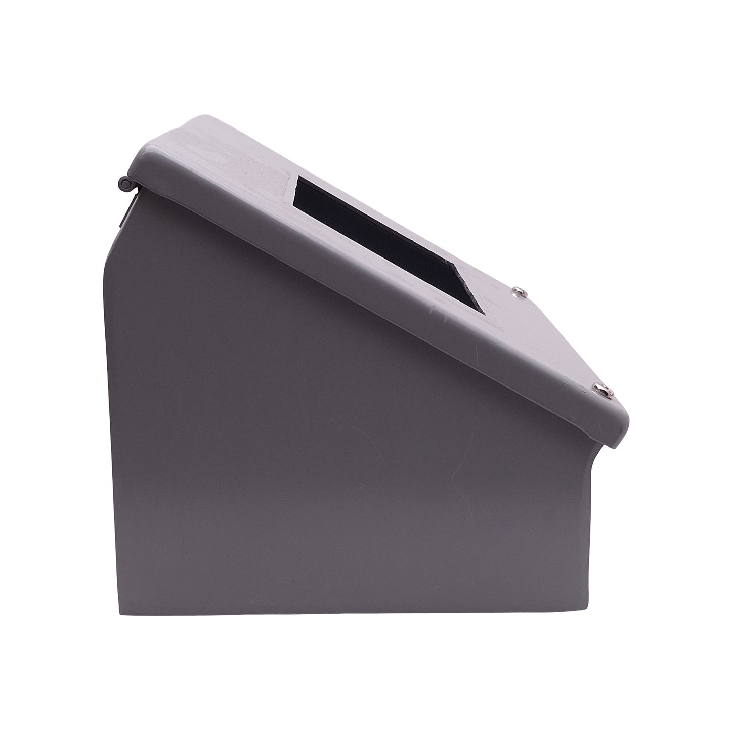 Used Hoffman C8C8 Steel Consolet Enclosure, Sloped Cover, 8" x 8" x 7.09" *w/ Holes*