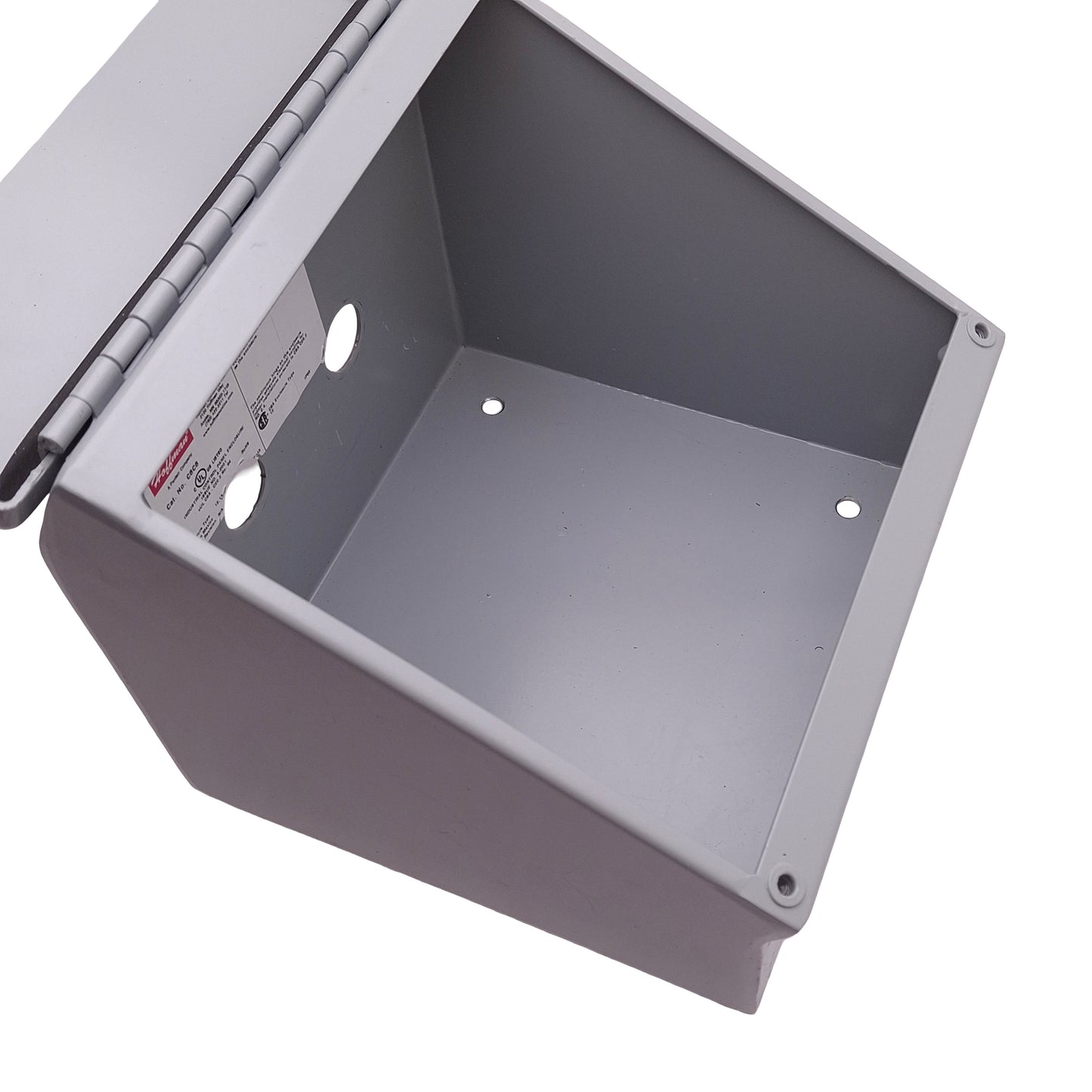 Used Hoffman C8C8 Steel Consolet Enclosure, Sloped Cover, 8" x 8" x 7.09" *w/ Holes*