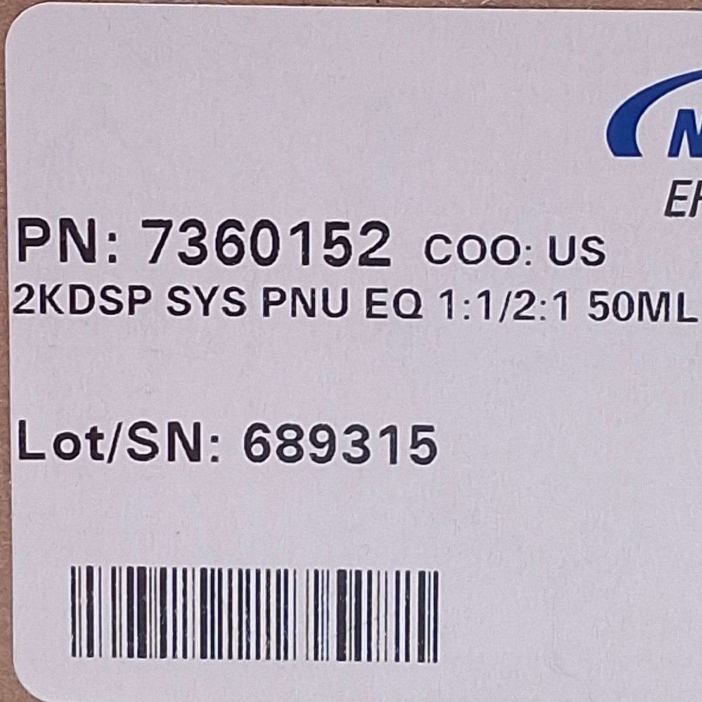 New Nordson EFD 7360152 Equalizer 2K Dispensing Tool 0-100psi, 50mL 1:1 and 2:1