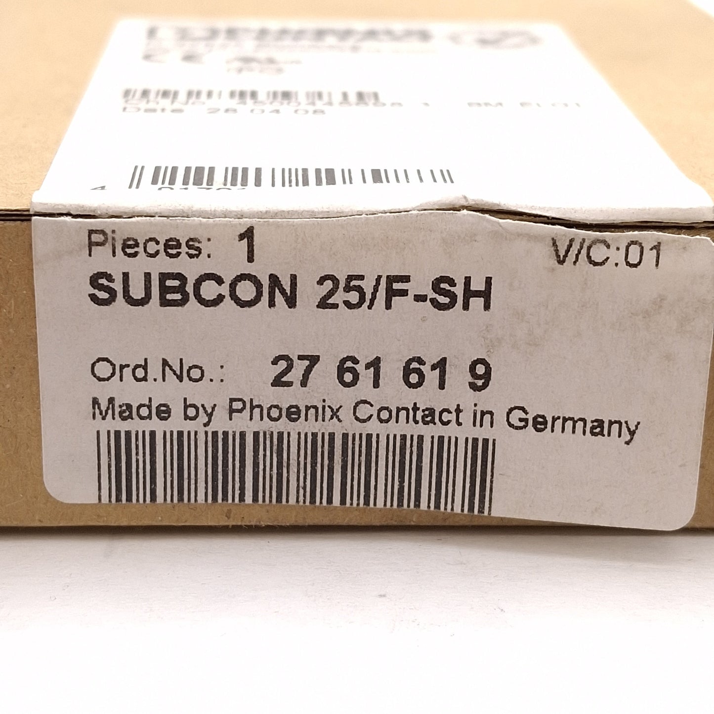 New Phoenix Contact SUBCON 25/F-SH D-Sub 45° Connector, 25-Pin Female, 50VDC 100mA