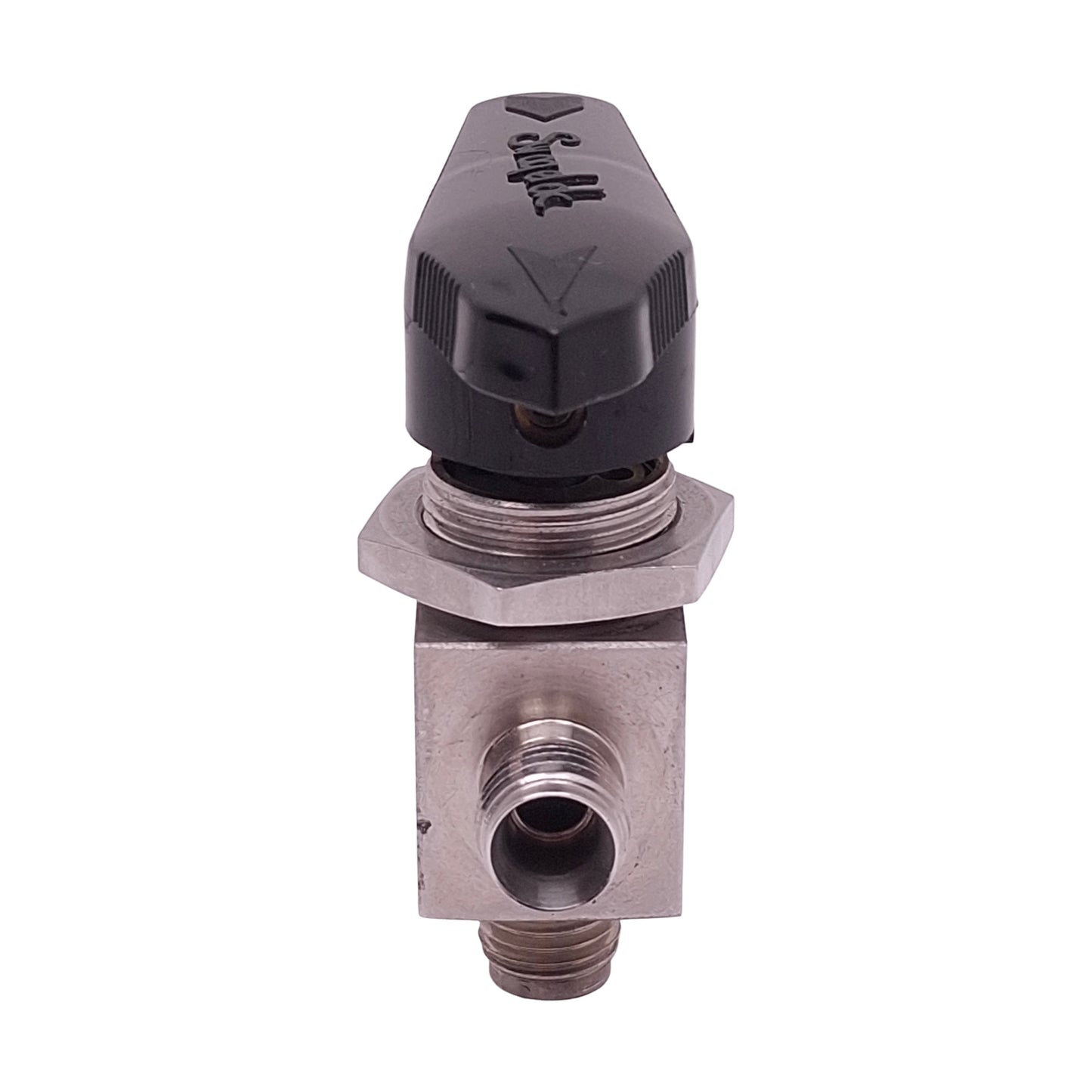 Used Swagelok SS-43XS4 Ball Valve, 1/4in Swagelok, 0.9Cv, 2500psi, *Missing Nuts*