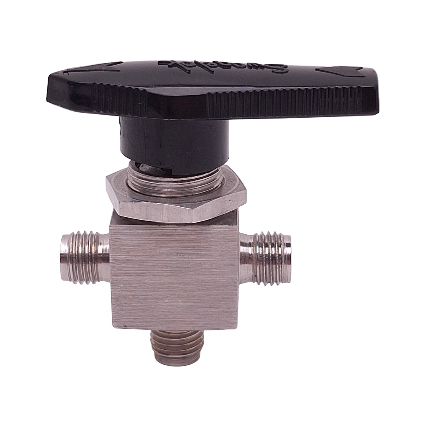 Used Swagelok SS-43XS4 Ball Valve, 1/4in Swagelok, 0.9Cv, 2500psi, *Missing Nuts*