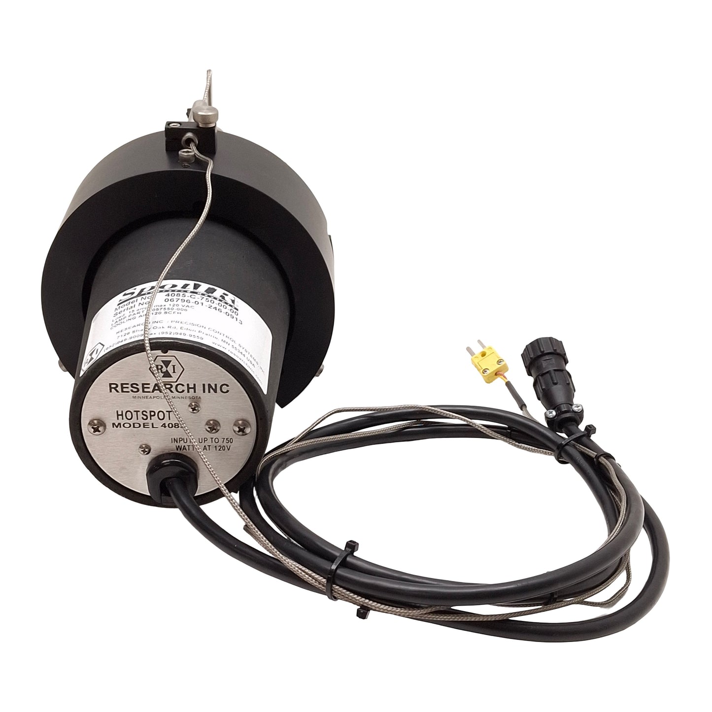 Used Research Inc 4085-C-750-00-00 SpotIR Spot Heater, "C" Cut Shield, 750W, 120VAC