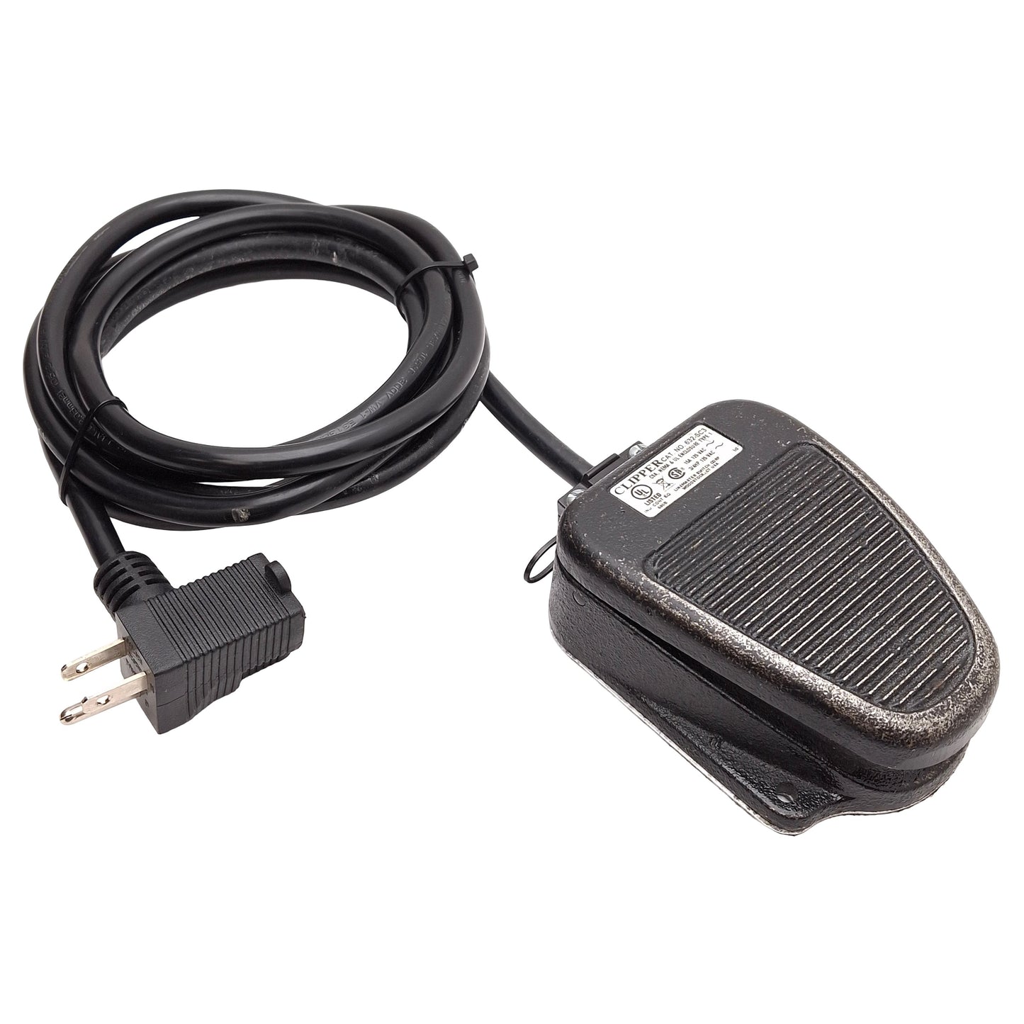 Used Linemaster 632-SC3 Clipper Foot Switch SPST-NO, 3/4HP 15A 125VAC, NEMA 5-15, 8ft