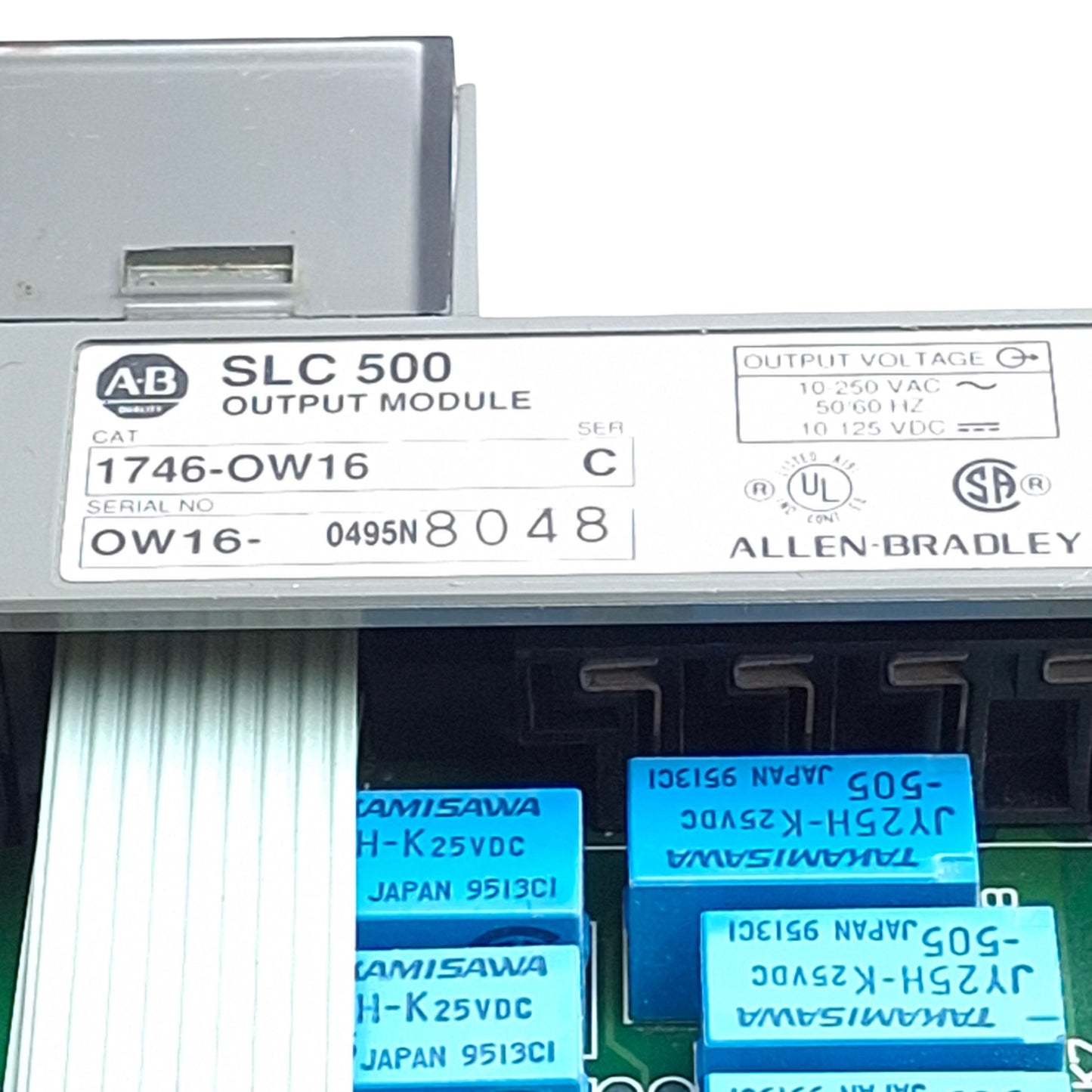 Used Allen Bradley 1746-OW16 SLC500 Series PLC I/O Relay Output Module, 16-Point
