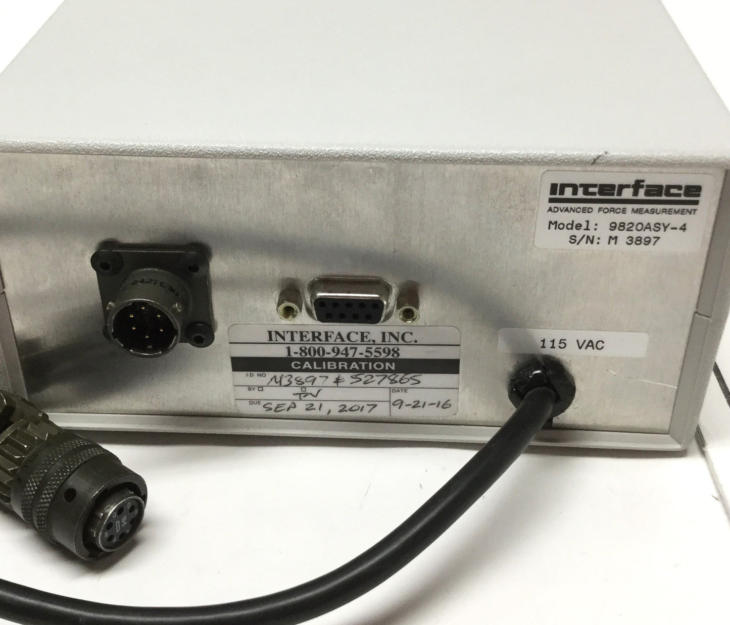 Used Interface 9820 Low Level Strain Gauge Transducer Digital Indicator, ±50mV Signal