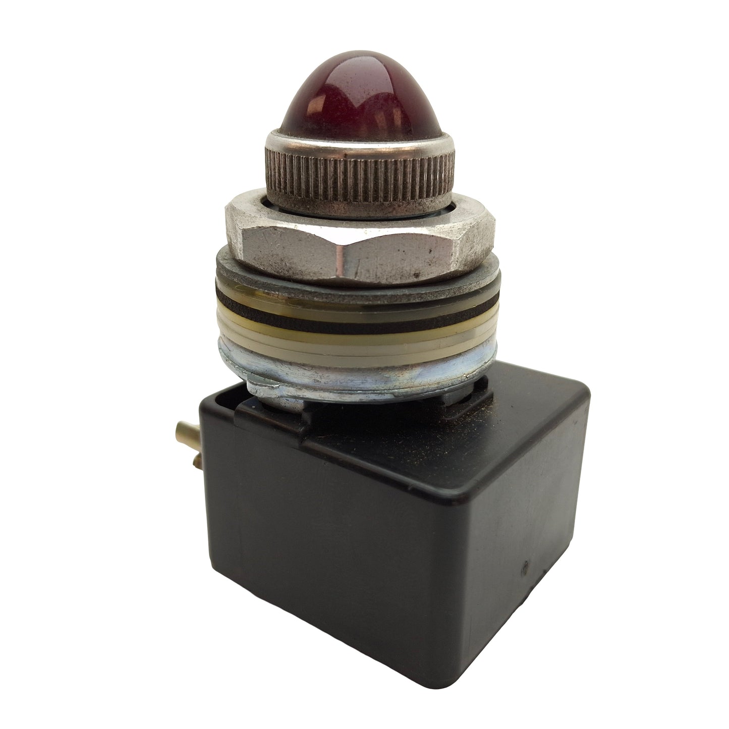 Used Square D 9001KM1 Pilot Light, Red Dome, ø30mm, 50/60Hz, 110-120VAC