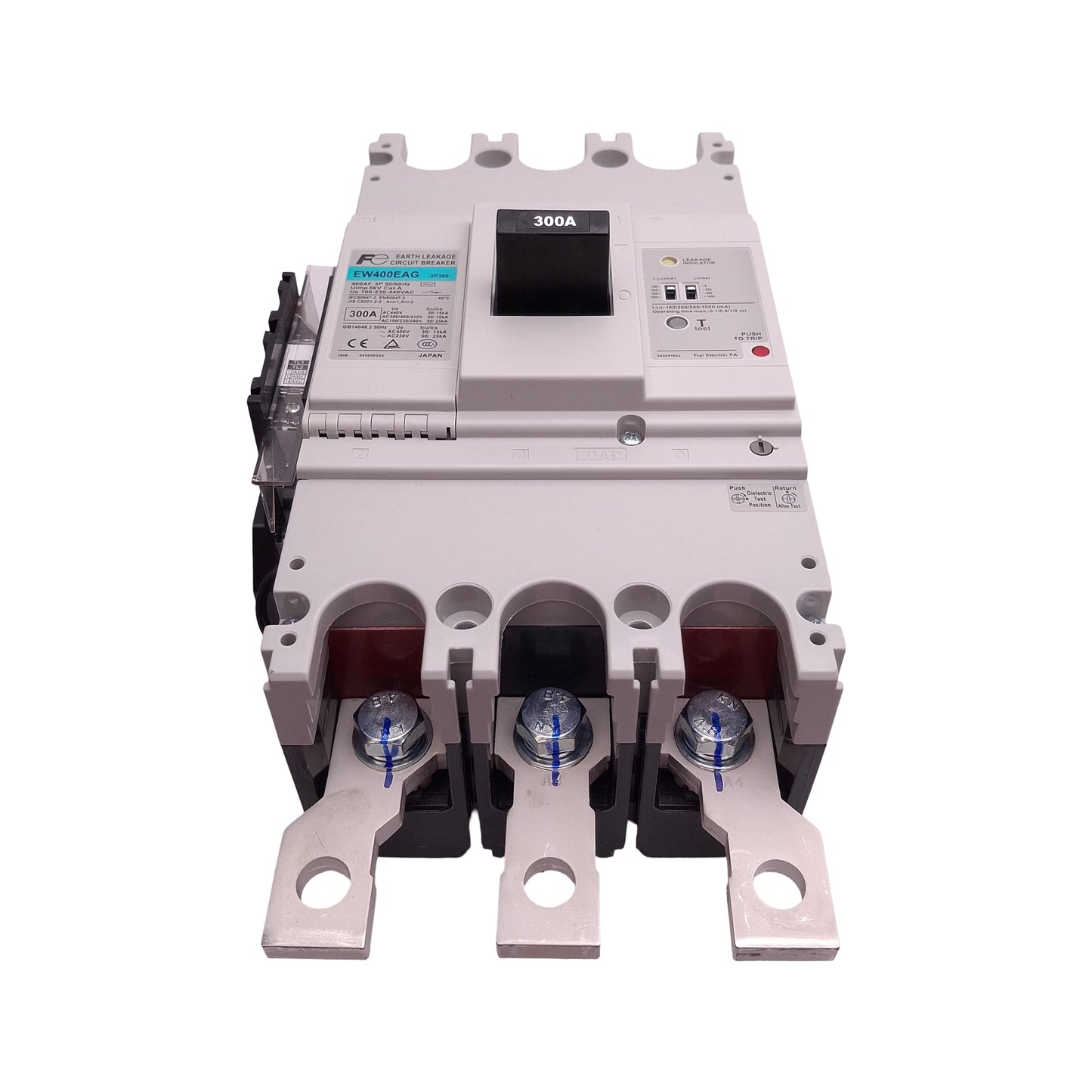 New Fuji Electric EW400EAG-3P300K Earth Leakage Circuit Breaker, 3P, 300A 100/400VAC