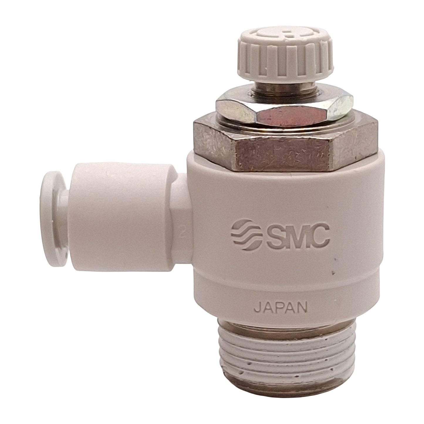 New – Open box Lot of 3 SMC AS3201F-04-06S Speed Control Fitting, 1.0MPa, ø6mm One-Touch, R3/8