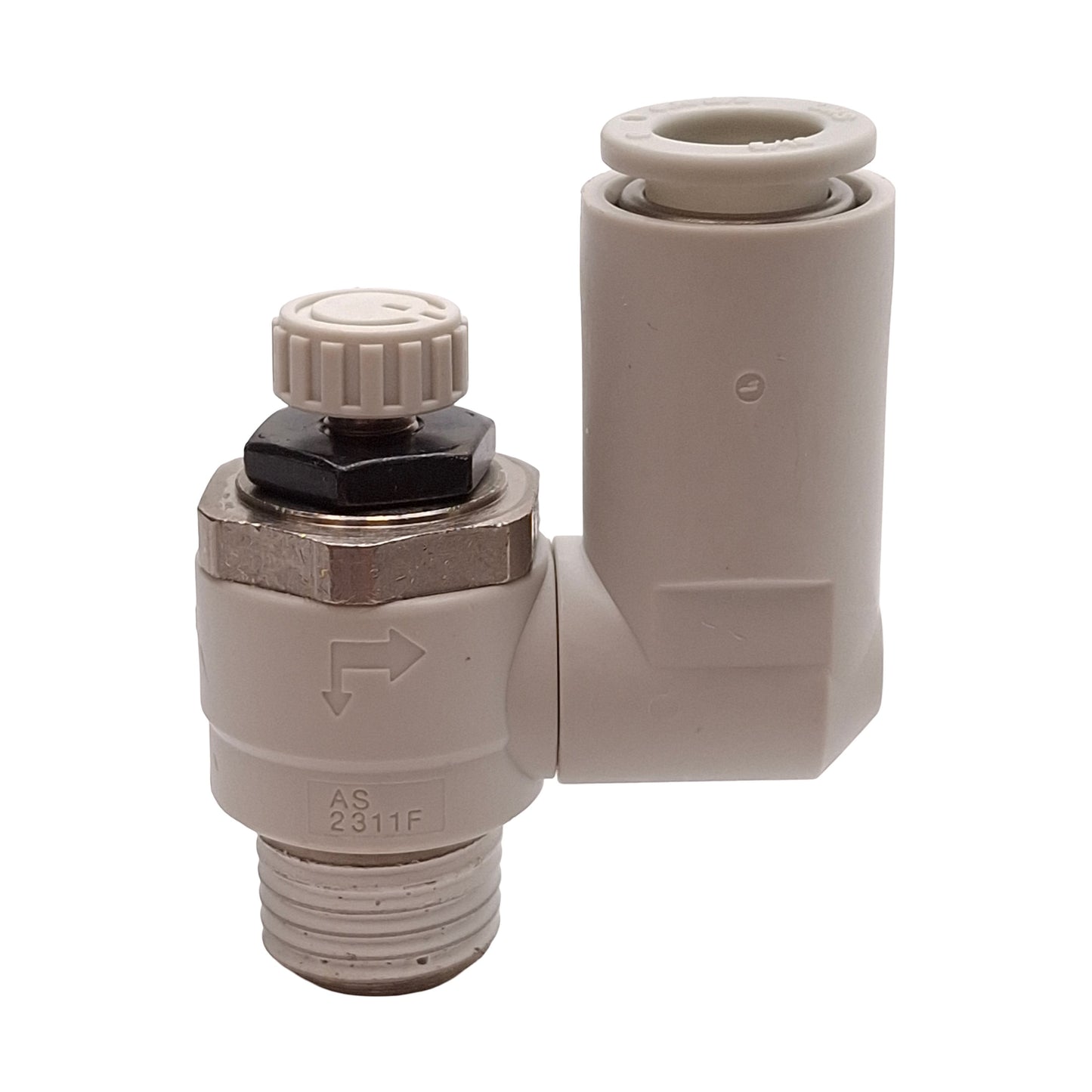 Used Lot of 3 SMC AS2311F-02-08S Flow Control Fitting, 1.0MPa, ø8mm One-Touch, R1/4
