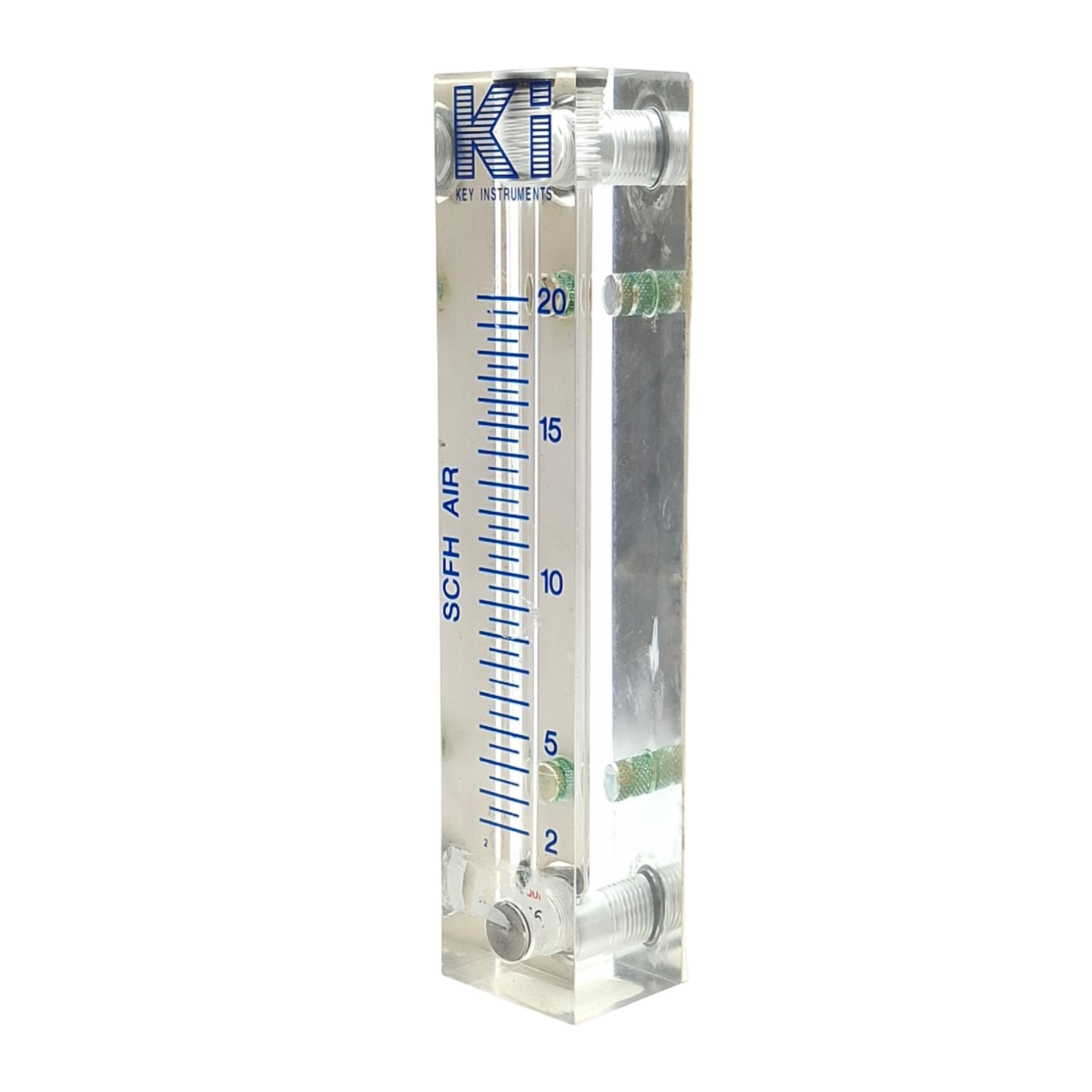 Key Instruments 2520 Acrylic Flow Meter, 2-20SCFH Air, 100psig Max, 1 ...