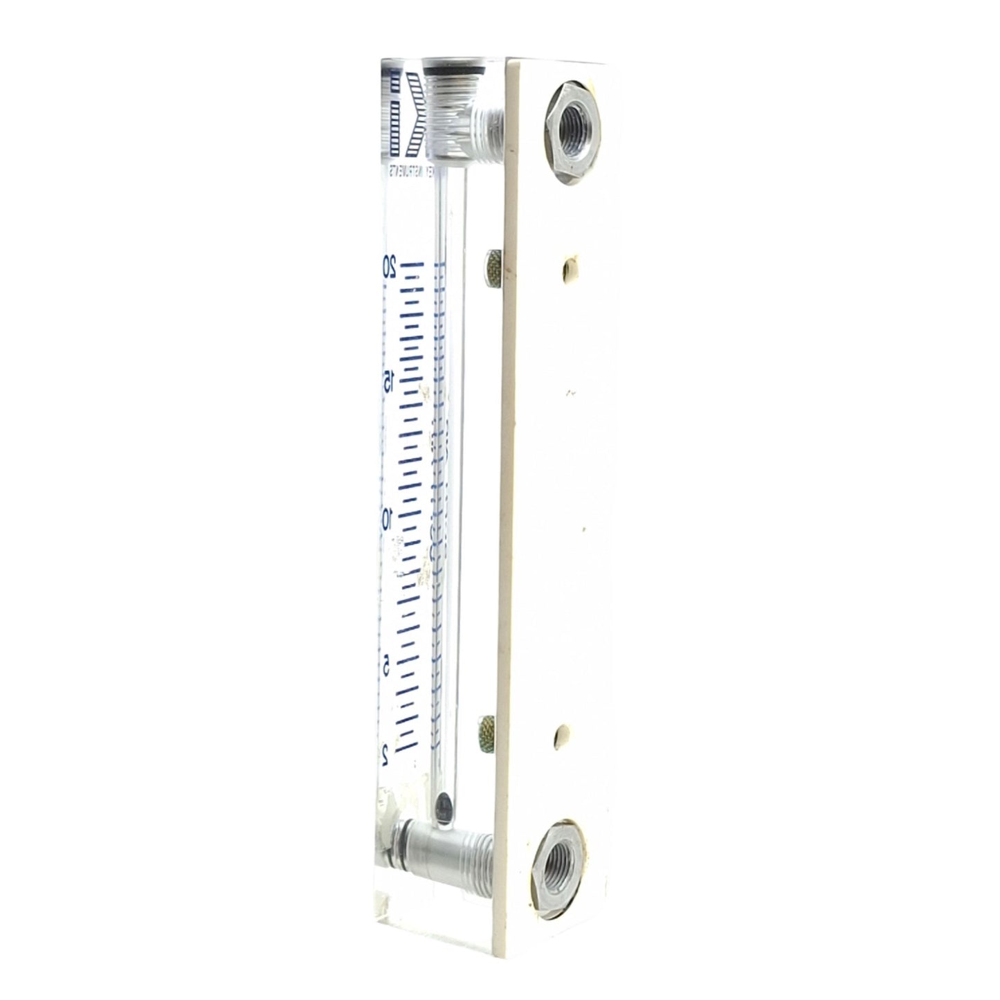 Used Key Instruments 2520 Acrylic Flow Meter, 2-20SCFH Air, 100psig Max, 1/8in NPT