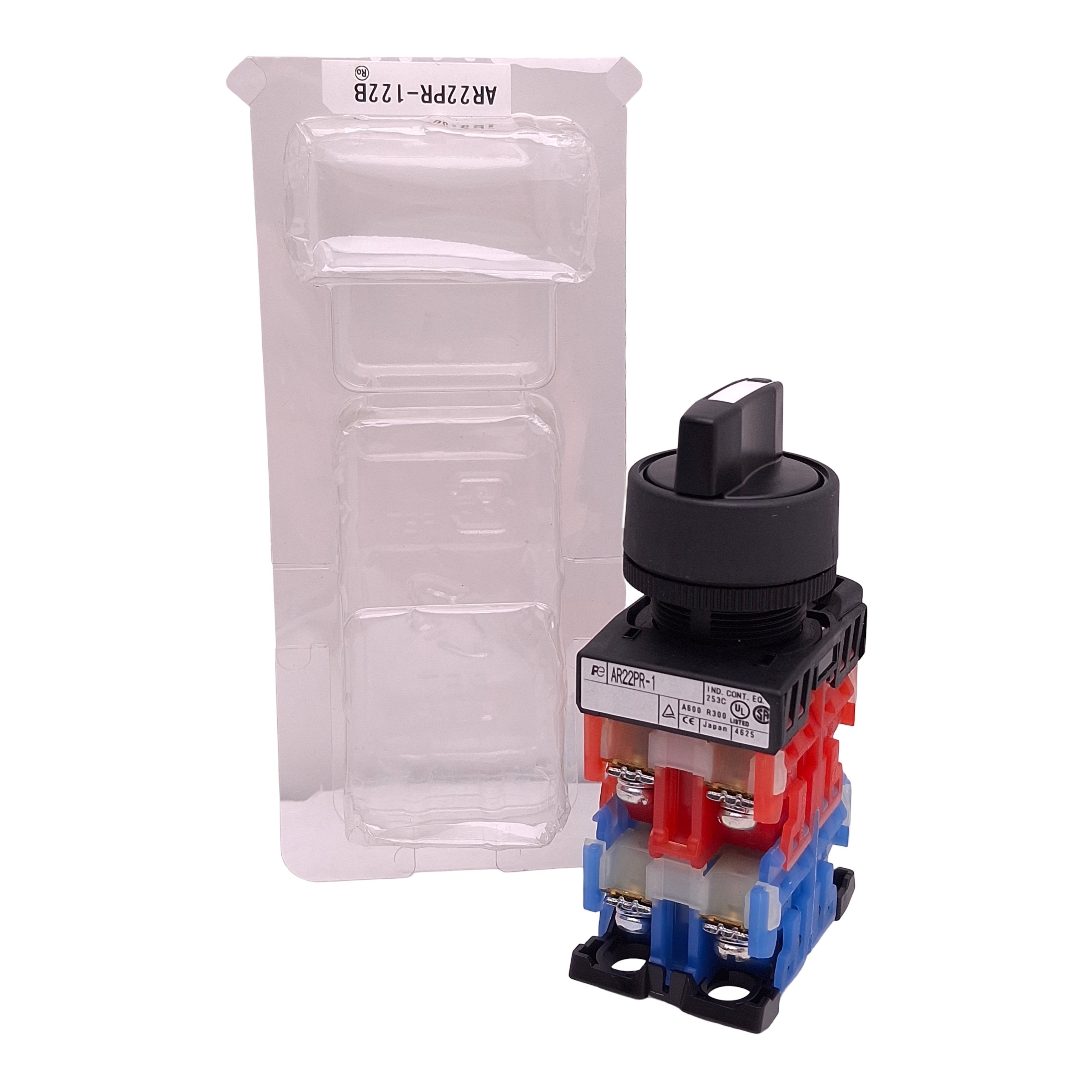 Fuji Electric AR22PR-122B Selector Switch, 2NO/2NC 600VAC 10A, ø22mm ...