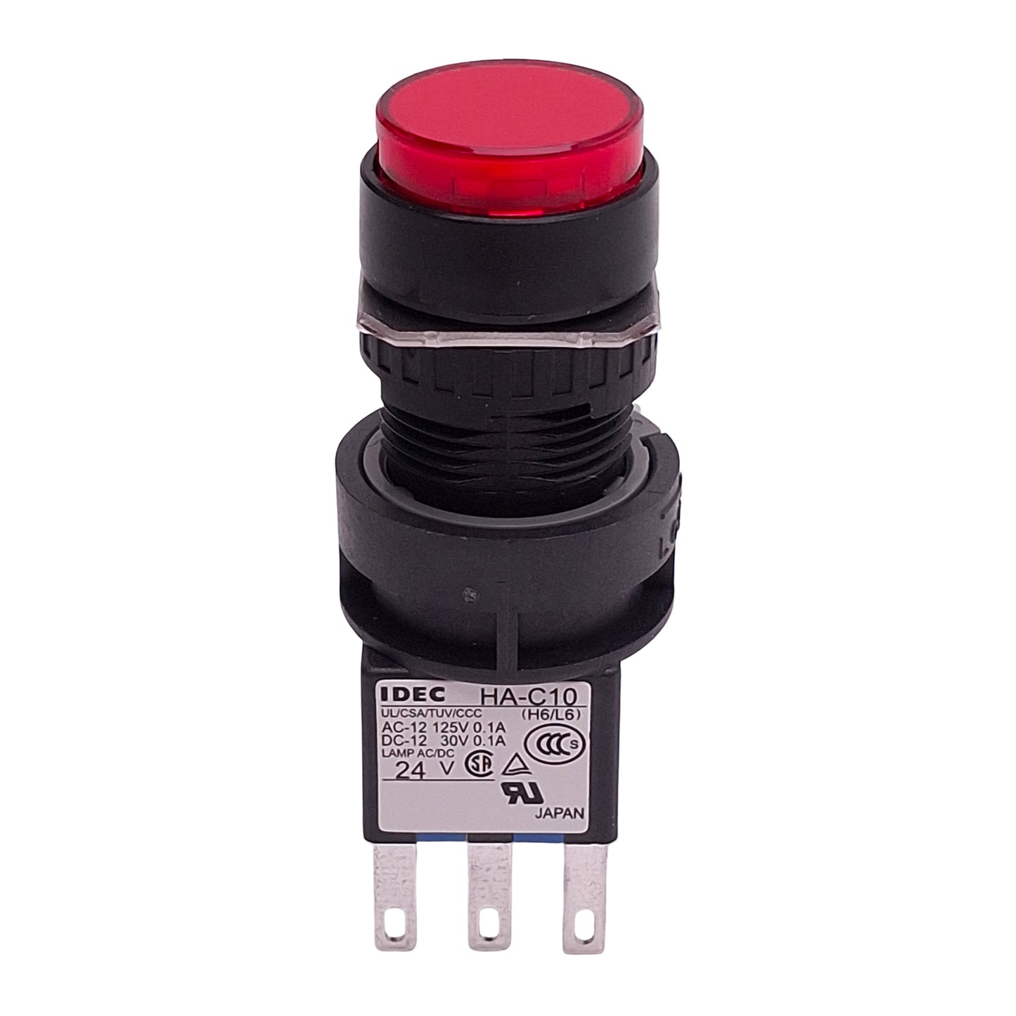 New Idec LA1L-M1C14R Pushbutton Switch, SPDT, 125VAC/30VDC 0.1A, Red Momentary ø16mm