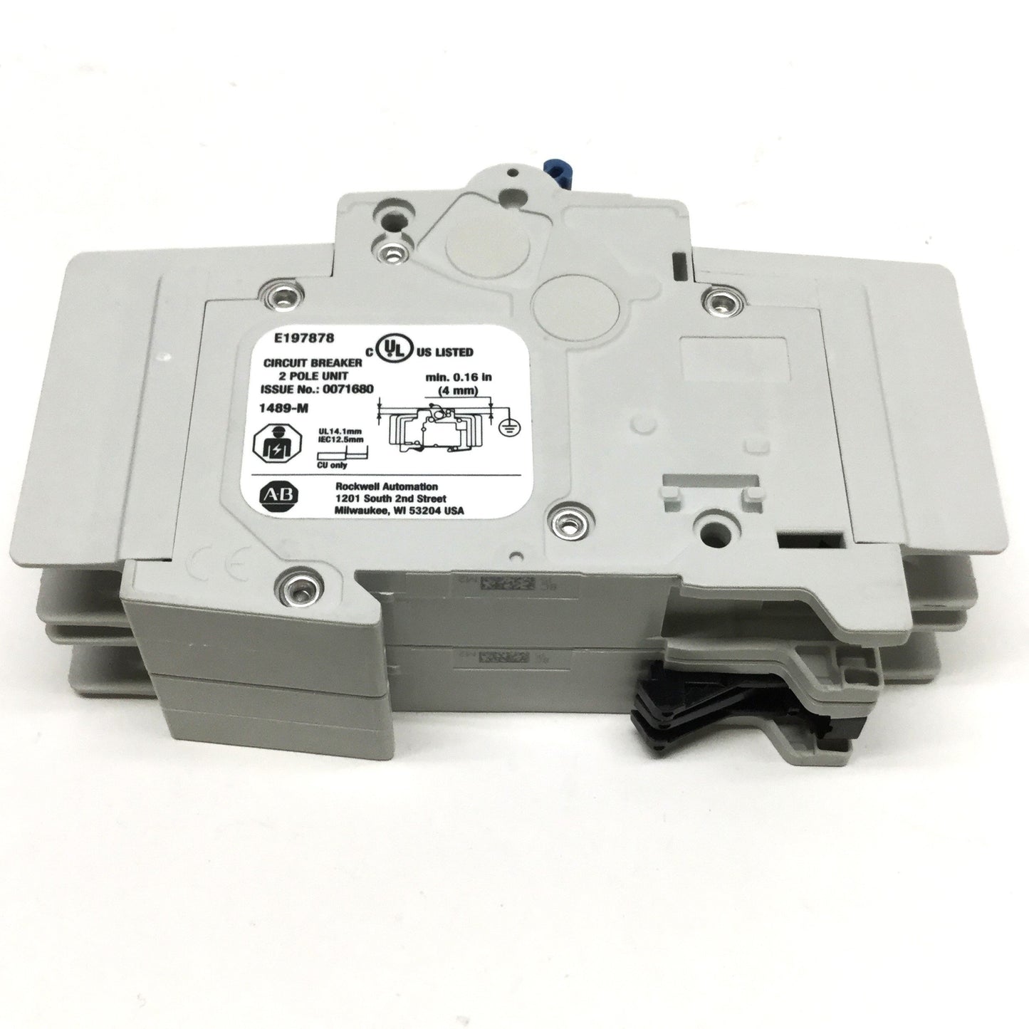 New – Open box Allen Bradley 1489-M2C150 Circuit Breaker, 2-Pole, C-Curve, 480Y/277VAC 15A