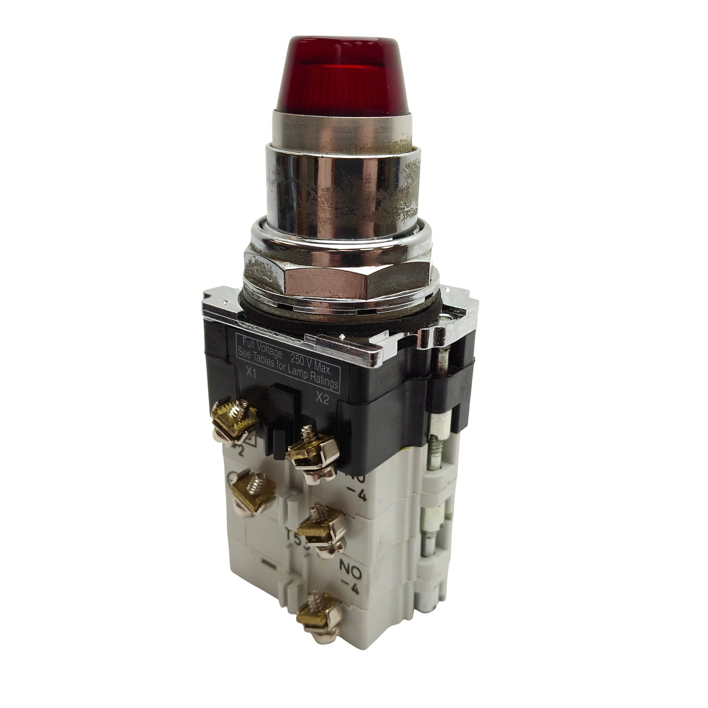 Used Eaton 10250T397LRD24-53 LED Illuminated Red Push Button, 2NO 1NC, 24VAC/DC Bulb