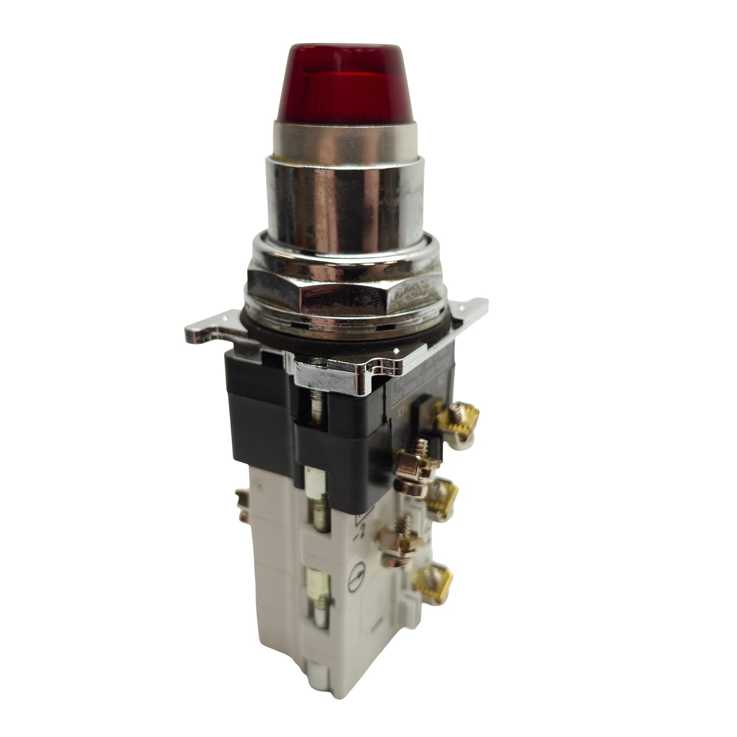 Used Eaton 10250T397LRD24-53 LED Illuminated Red Push Button, 2NO 1NC, 24VAC/DC Bulb