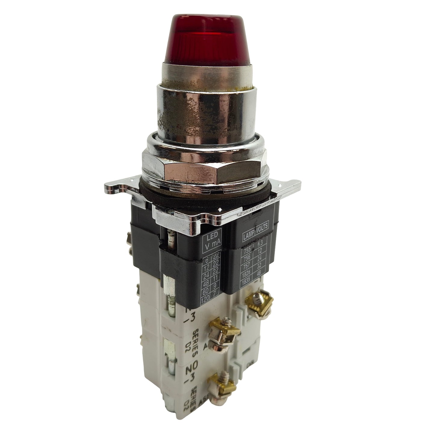 Used Eaton 10250T397LRD24-53 LED Illuminated Red Push Button, 2NO 1NC, 24VAC/DC Bulb