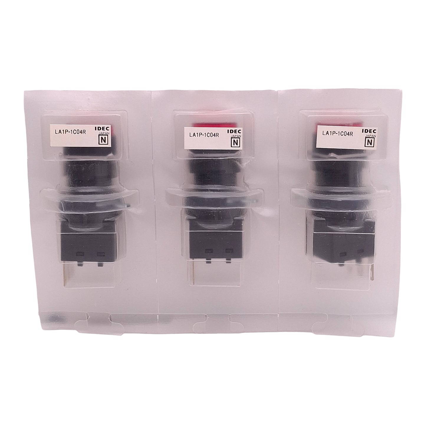 New Lot of 3 Idec LA1P-1C04R Indicator Pilot Lamp Switch, 24VDC/VAC, Red, ø16mm