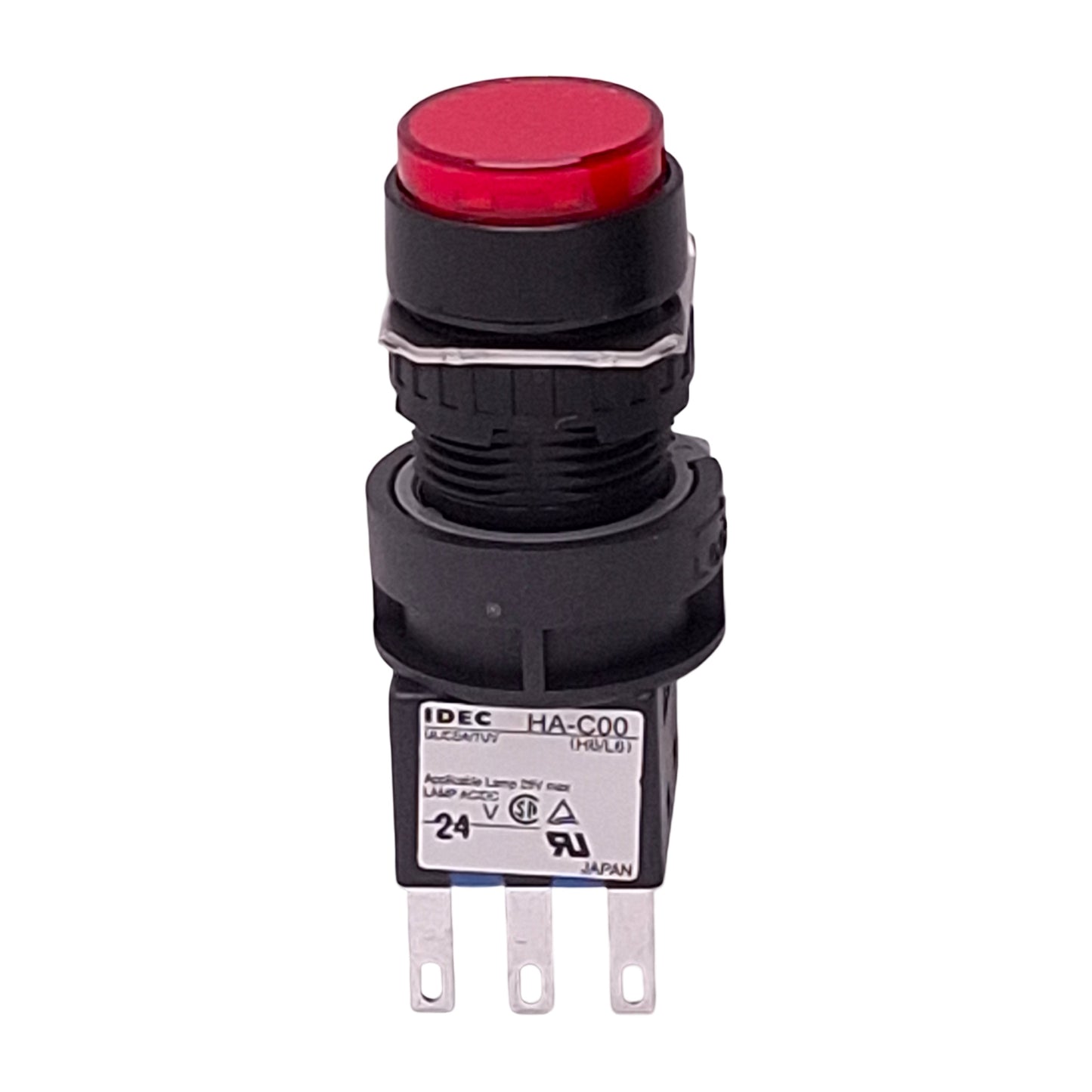 New Lot of 3 Idec LA1P-1C04R Indicator Pilot Lamp Switch, 24VDC/VAC, Red, ø16mm