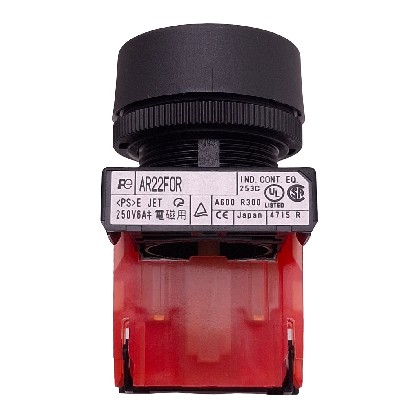 Used Lot of 4 Fuji Electric AR22F0R-01R Pushbutton Switch, Red, 250VAC 6A, ø22mm