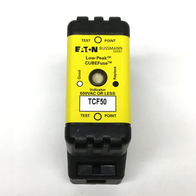 New – Open box Eaton Bussmann TCF50 CUBE Dual Element Time-Delay Current Limiting Fuse 50A