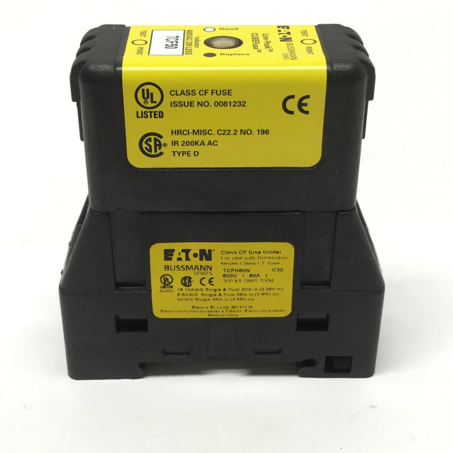 New – Open box Eaton Bussmann TCF50 CUBE Dual Element Time-Delay Current Limiting Fuse 50A