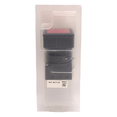 New Idec LW7L-M1C14R Red Illuminated Momentary Pushbutton, 25mm, SPDT, 125VAC/30VDC