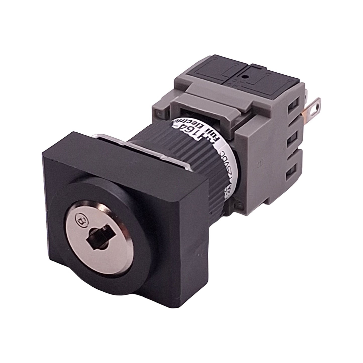 New Fuji Electric AH164-J2D11B Keylock Switch, 1NO+1NC, 2-Pos, 250VAC/125VDC, ø16mm