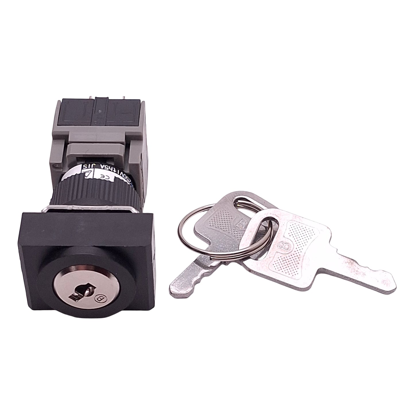 New Fuji Electric AH164-J2D11B Keylock Switch, 1NO+1NC, 2-Pos, 250VAC/125VDC, ø16mm