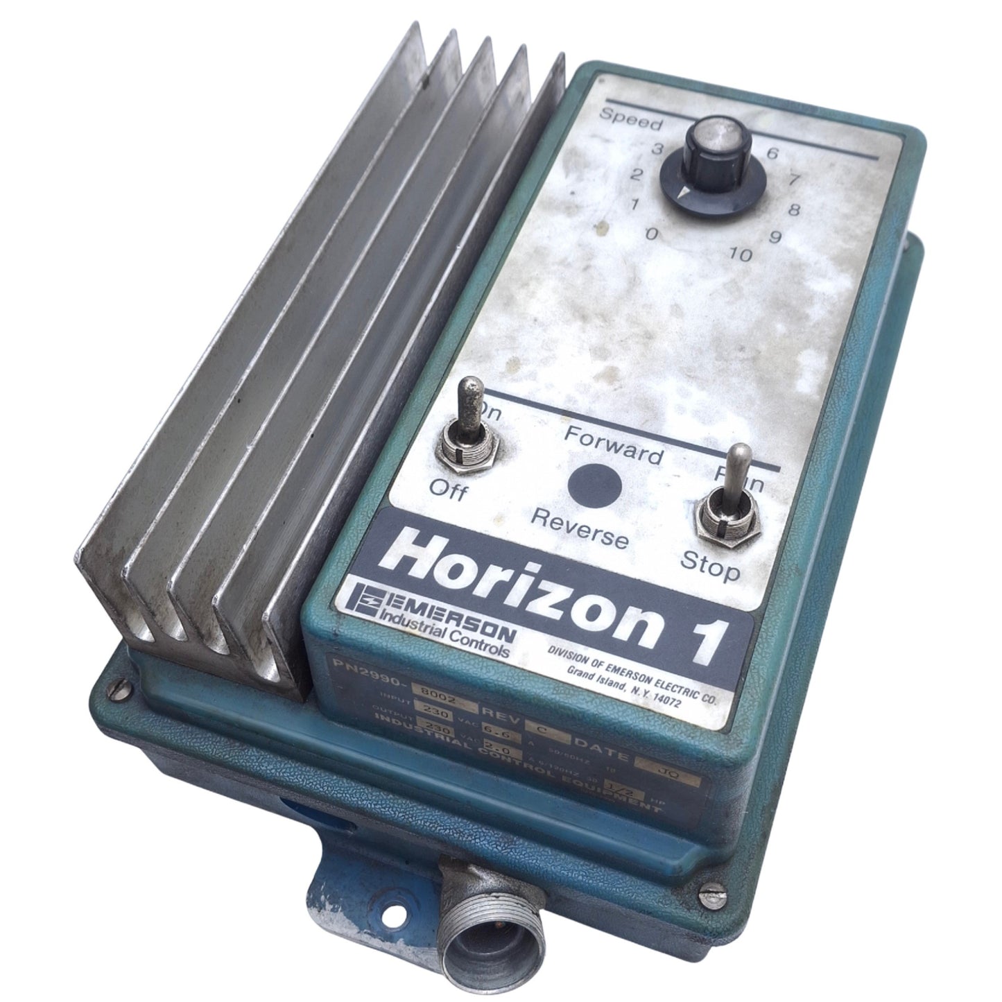 Used Emerson 2990-8002 Horizon 1 AC Motor Drive, 1/2HP, Out: 230VAC 2A 3PH In: 230VAC