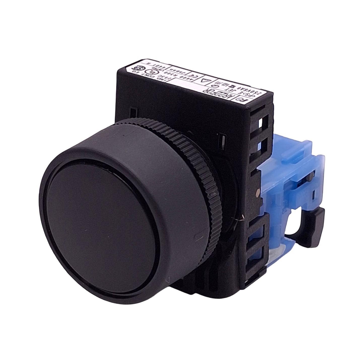 New Lot of 3 Fuji Electric AR22F0R-10B Pushbutton Switch Black, 1NO 600VAC 10A, 22mm