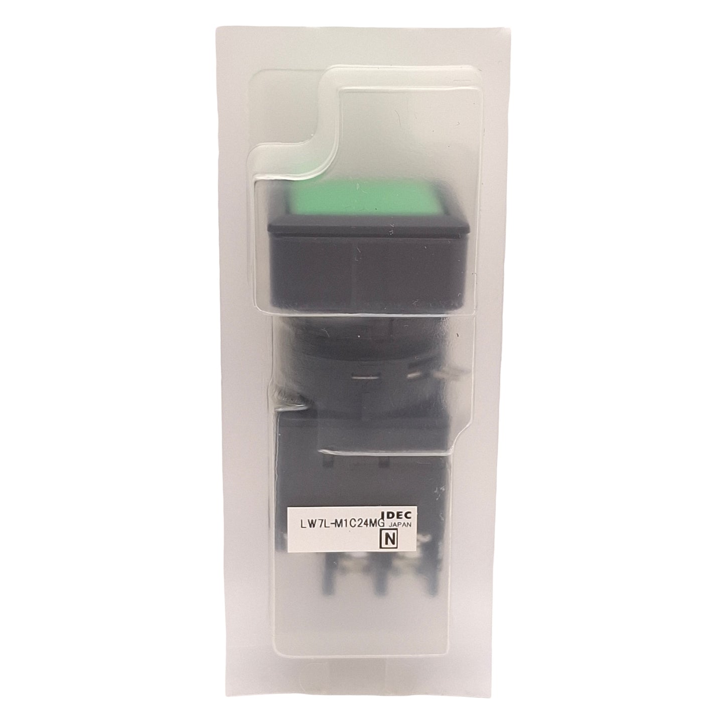 New Idec LW7L-M1C24MG Green Illuminated Momentary Pushbutton 25mm DPDT 125VAC/30VDC