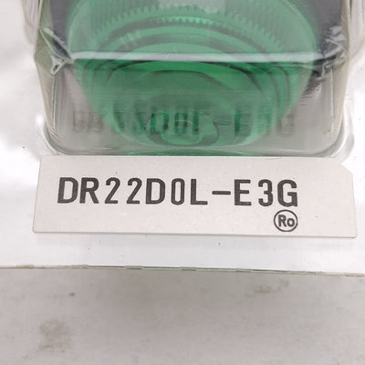 New Lot of 2 Fuji Electric DR22D0L-E3G Green Dome Pilot Light, ø30mm, 30VAC/DC 1W