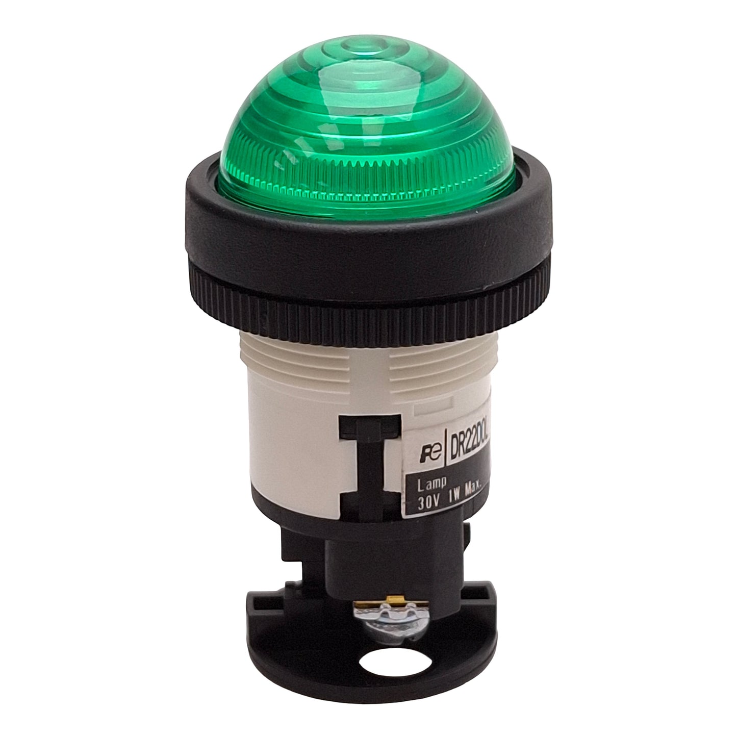 New Lot of 2 Fuji Electric DR22D0L-E3G Green Dome Pilot Light, ø30mm, 30VAC/DC 1W