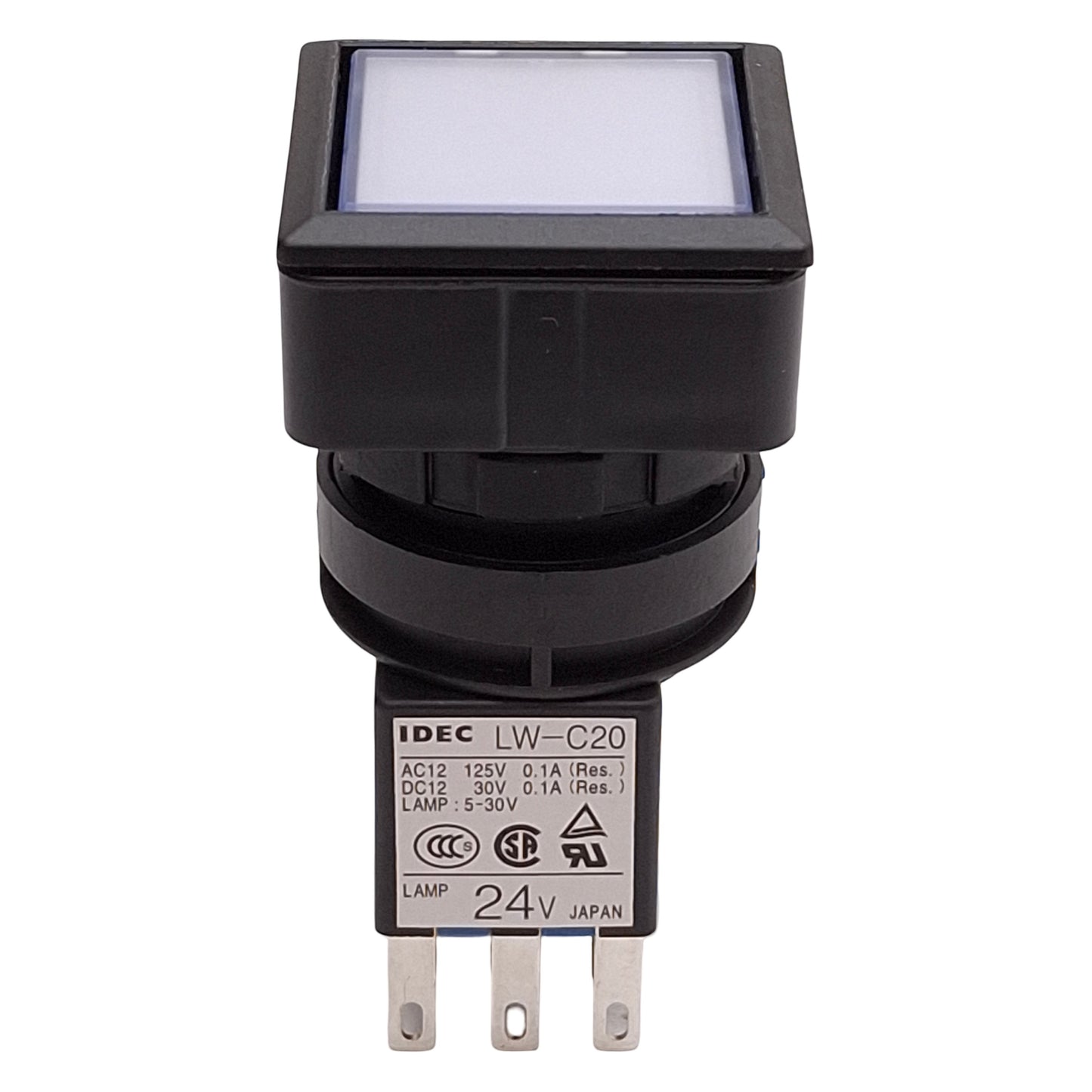 New Idec LW7L-M1C24W White Illuminated Momentary Pushbutton 25mm, DPDT, 125VAC/30VDC